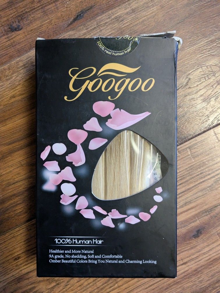Googoo 100% human hair extensions - new in box!