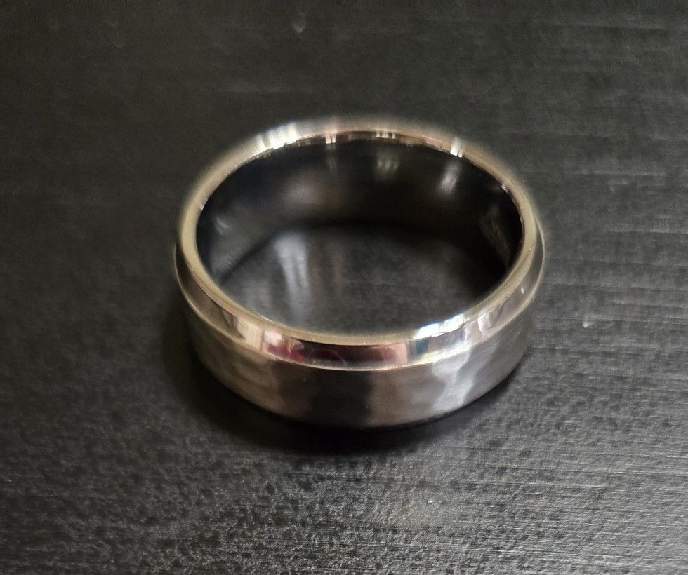 Hammered Finish Look Wedding Band