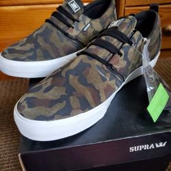 Supra Flow Camo & White Skate Shoes