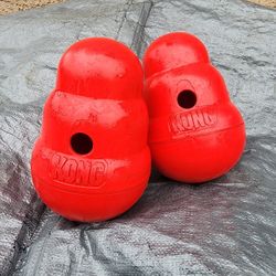 2 Kong Wobbler Dog Treat Toys