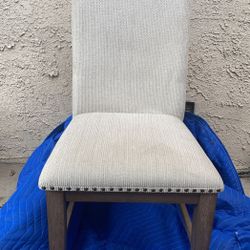Three Upholstered Dining Chairs