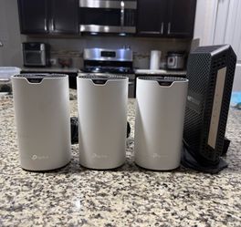 Netgear Modem with TP-Link Deco mesh router system