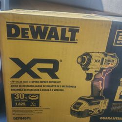 Dewalt  Dcf845p1 20v Brushless XR 3 Speed Impact Driver Kit
