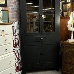 Tall Antique Corner Hutch