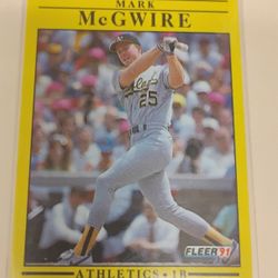1991 FLEER MARK McGWIRE " ERROR" CARD
