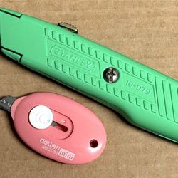 ✨ Stanley Metal Razor Blade Box Cutter + Mini Cutter, all with Open/Close Locks (brand new)