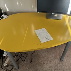 Yellow Oval Study/computer table