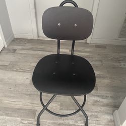 Black Wooden Swivel Chair