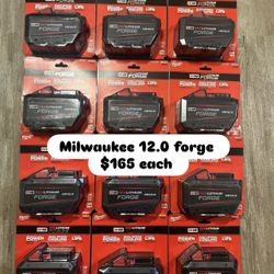 Milwaukee Forge 12.0 Battery ($165 Each)