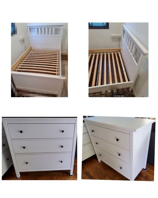 2 Twin Bed Frames And 2 Dressers 