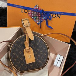 lv Louis Vuitton Petite Boite Chapeau Round Bag 