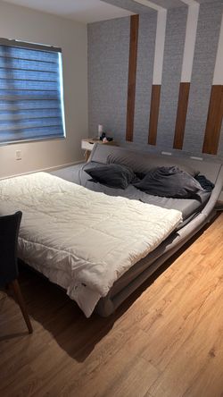 King size bed and mattress