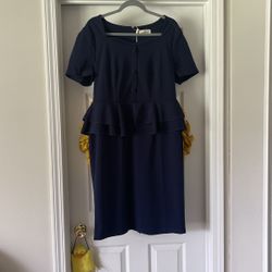 NEW!! Navy Blue Vintage Dress 2XL
