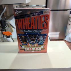 Wheaties Box Of Cereal With Super Bowl Champions On It 30th Anniversary Edition