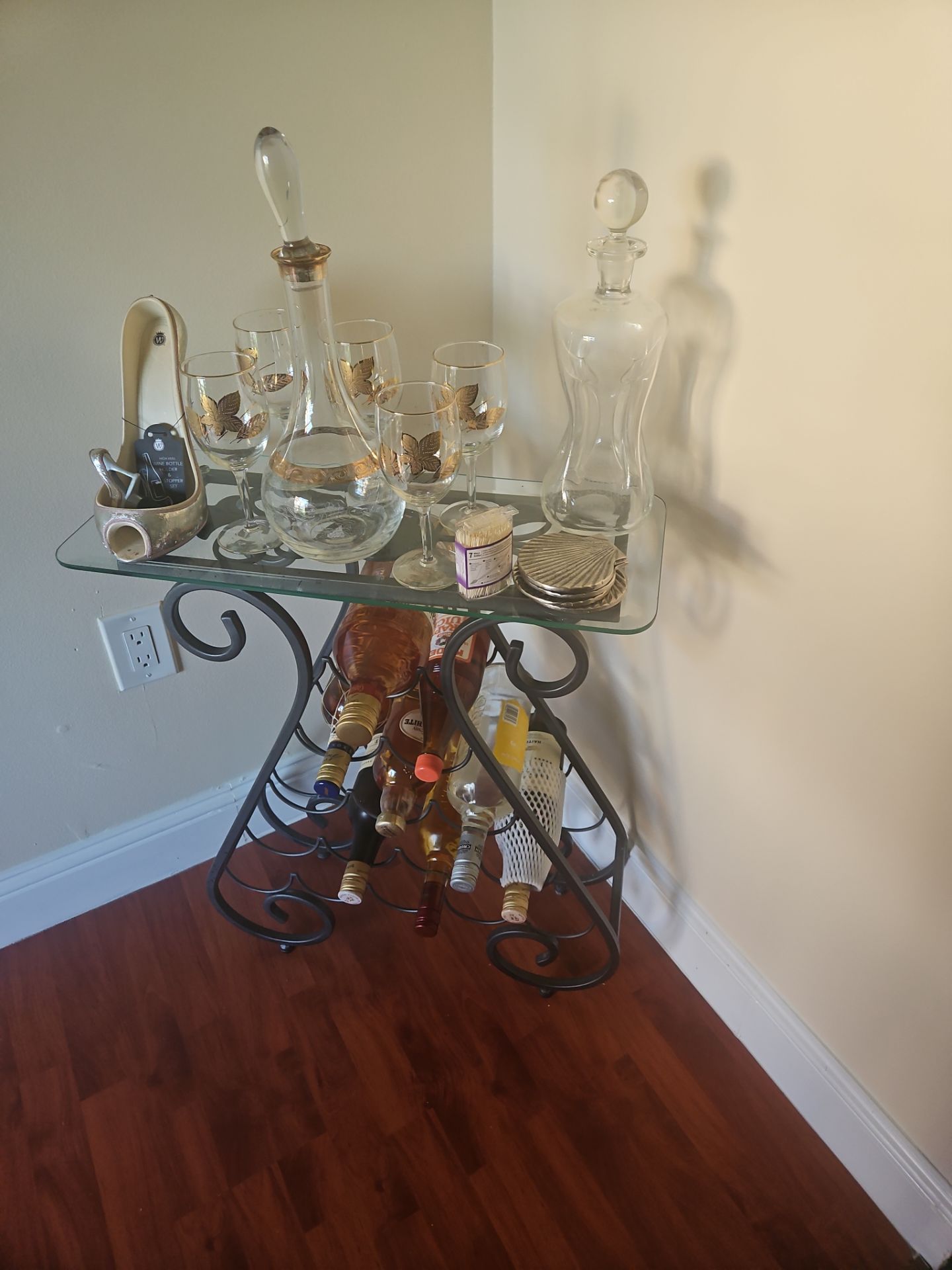 Elegant bar cart