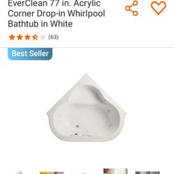 New In Box  whirlpool Jet Drop In Bathtub