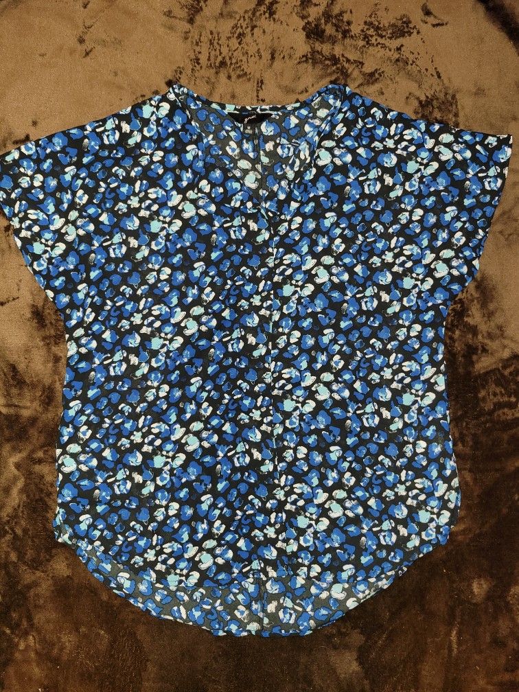 Cute Blue Printed Top