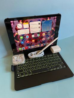 Apple IPad 9th Generation (10.2” Retina /Touch ID /IOS 26/ 2021 Model) 64GB with Pen, Keyboard  & Accessories