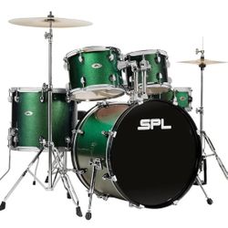 5PC Unity II SPL All In One Drum Set Pine Green Glitter