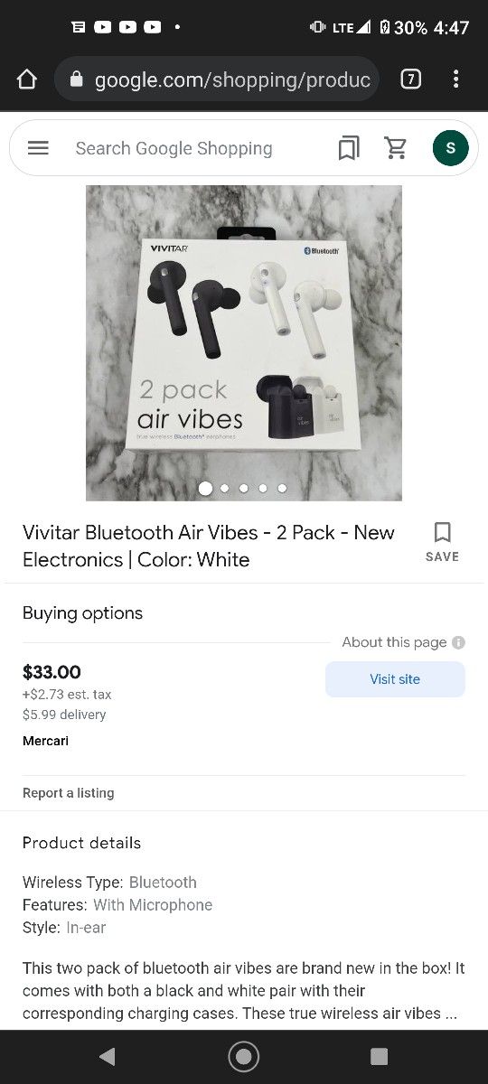 Vivitar Bluetooth 2 Pack Air Vibes