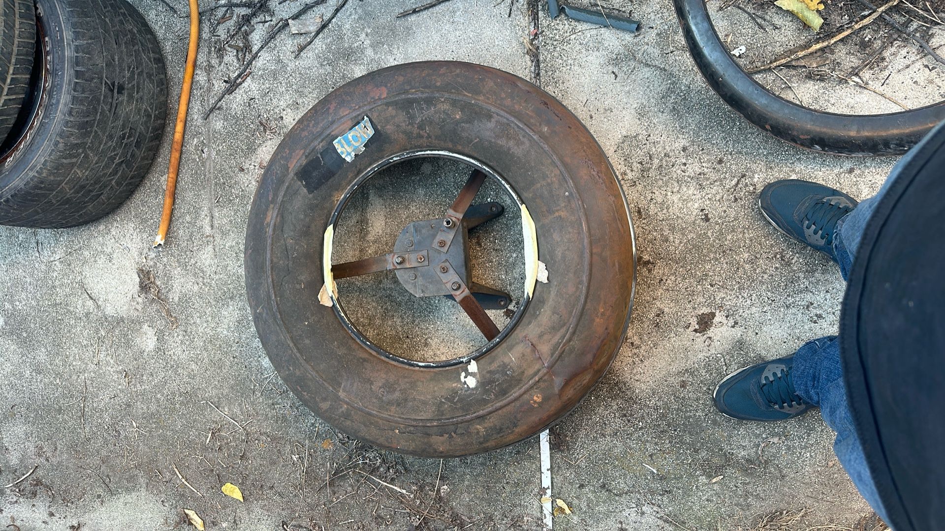 1936 Chevy Spare Tire Cover And Mount