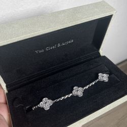 VCA Silver Diamond Bracelet
