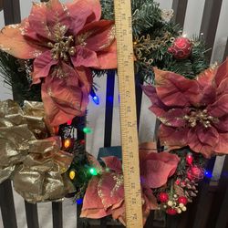 Christmas Wreath 16 Inches With Lights
