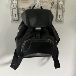 Coach Large Pace Signature Jacquard Black Backpack