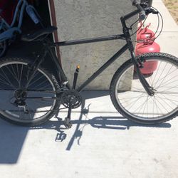 Black mountain bike
