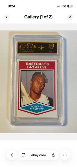 1989 cmc Roberto Clemente mint 10