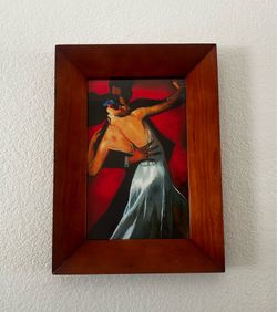 Framed Tango Dancers Art Print