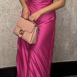 Pink Satin Dress 