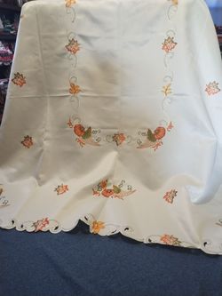 Vintage Rectangular tablecloth.. Marbach and 410 at 78227 or 1604
