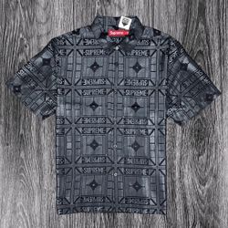 Supreme Tray Jacquard Shirt ‘Black’ Brand New Size XL