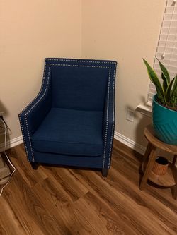 Blue accent sofa chair