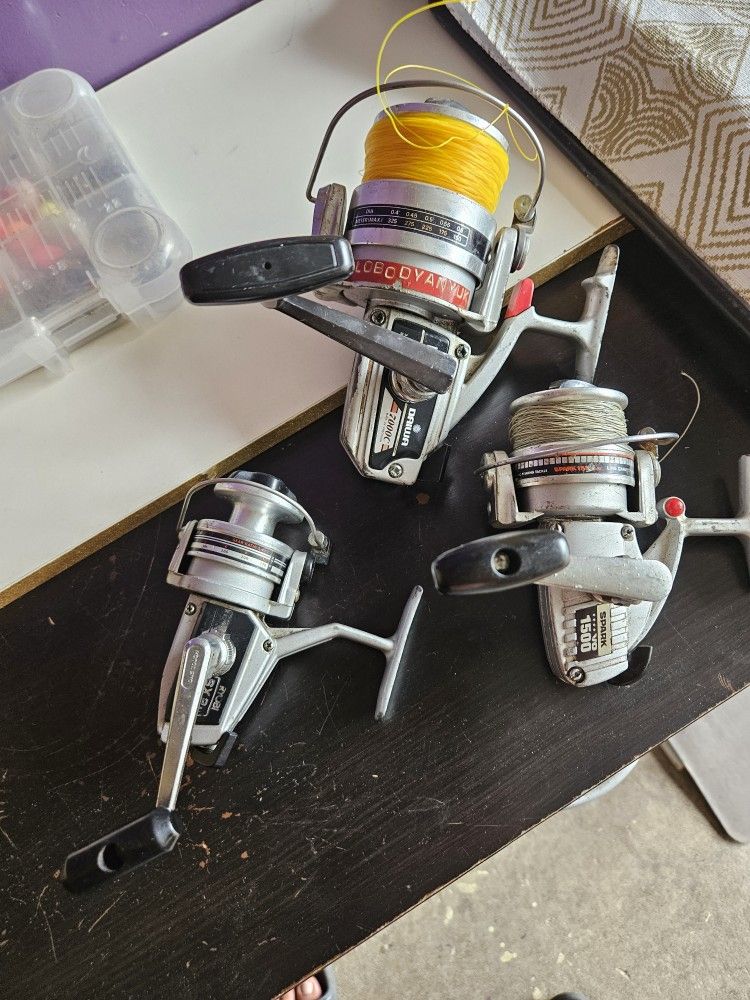 Three Working Fishing Reels
