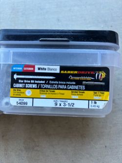 Cabinet screws 3 1/2 white