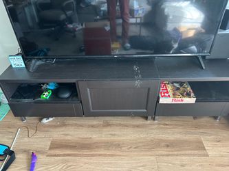 Dark Brown TV Stand with Storage