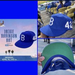 JACKIE ROBINSON HAT CAP LOS ANGEELES DODGERS SGA 4/15/24 NEW