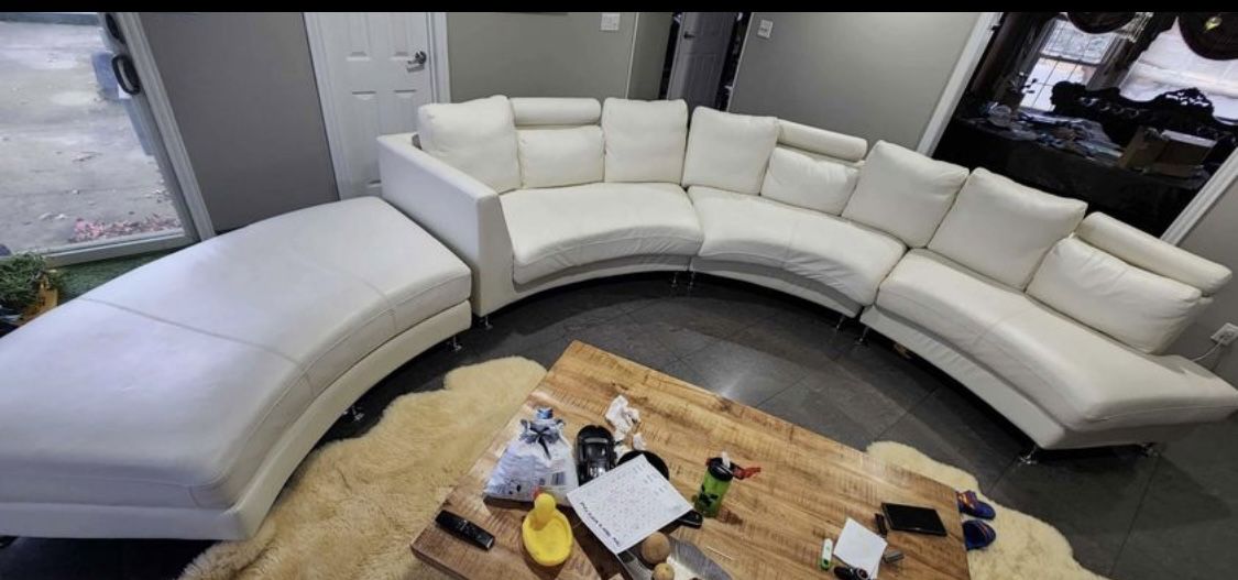 Leather sofa set With Chaise