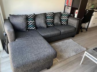 Reversible Cushions Grey Couch 