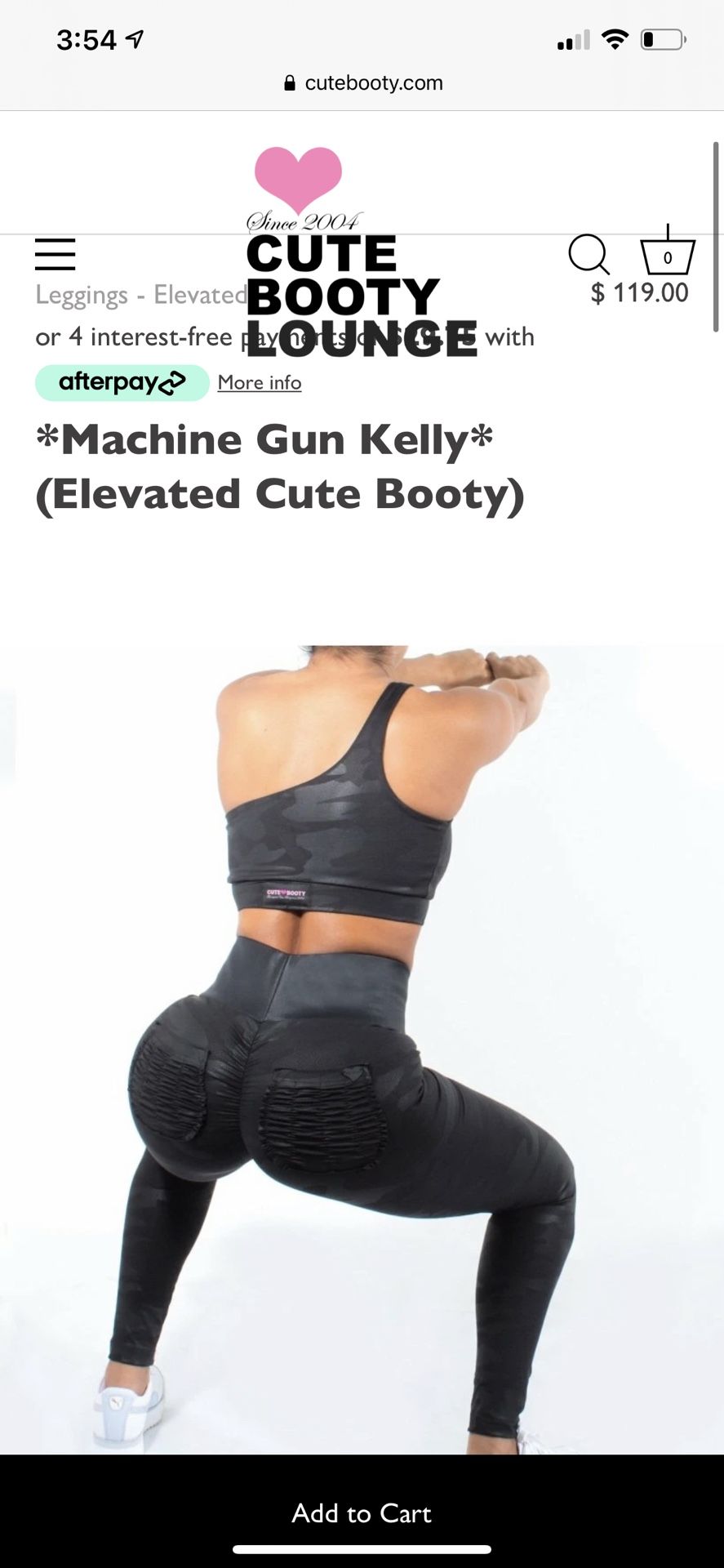 Scrunch Butt Leggings In Black Camo