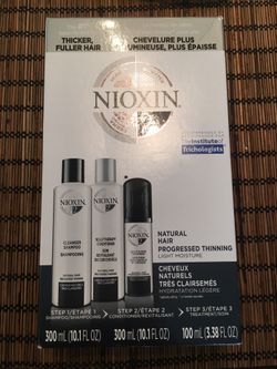 Nioxin - 2 (shampoo, conditioner, and hair treatment)
