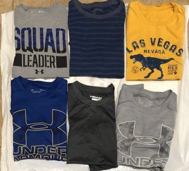 Under Armour athletic clothing, dress shirts👔, swim trunks🩳, and awesome jacket 🧥