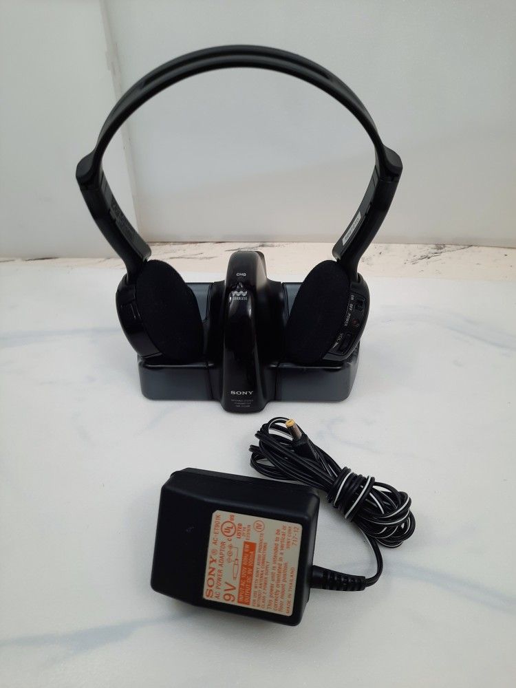 Sony TMR-IF240R Cordless Stereo Headphone System MDR-IF240R w/ BaseĀ (tested In Working Condition)