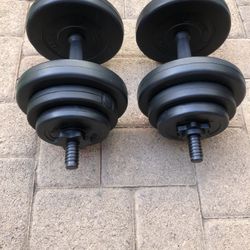 Gym Equipment 40lb Dumbbells Adjustable