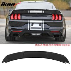 Fits 2015-2023 Mustang Shelby Super Snake Trunk Spoiler Gloss Black Rear Wing ABS
