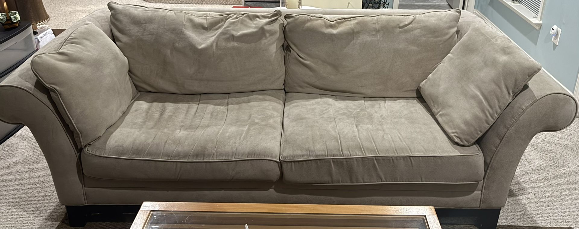 FREE Light Brown Microsuede Sofa Couch