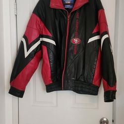 San Francisco 49ers Genuine Leather Jacket Xl