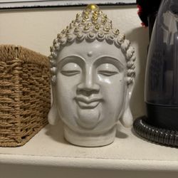 Buddha head sculpture